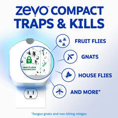 Zevo Compact Flying Insect Trap Starter Kit - 1 Trap + 1 Refill