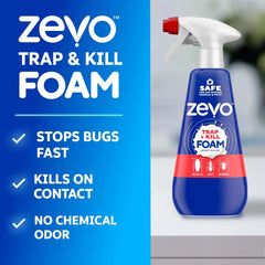 Zevo Trap & Kill Foam Trigger Spray - 12oz: Indoor Use, Flying Insects, Geraniol 0.25%