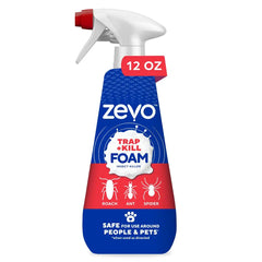 Zevo Trap & Kill Foam Trigger Spray - 12oz: Indoor Use, Flying Insects, Geraniol 0.25%