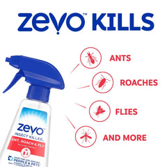 Zevo Ant, Roach, Fly Multi-Insect Trigger Spray - 12 fl oz/2ct: Safe for Kids & Pets, Indoor & Outdoor Use